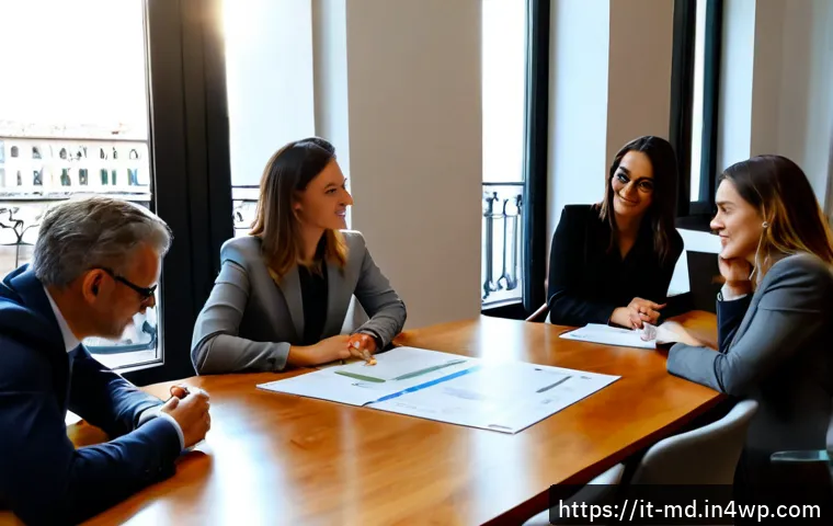 소셜 증명과 전략적 인사이트 도출하기 - Photorealistic Italian business strategy meeting in a bright Milan coworking office, diverse profess...