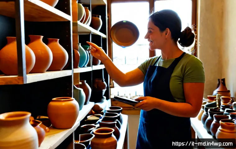 Home 15 소셜 증명 기반의 포지셔닝 전략 - Photorealistic Italian small-business positioning scene, confident female artisan standing in a sunl...